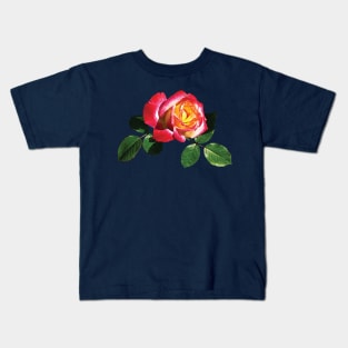 Red and Yellow Rose Kids T-Shirt